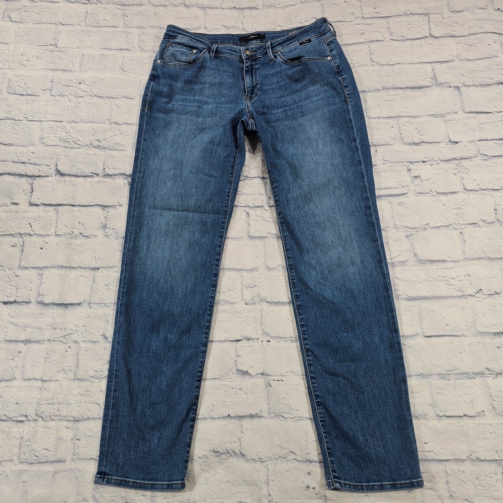 Mavi Emma Slim Boyfriend Jeans Womens 30 Blue Medium Wash Stretch Denim Denim